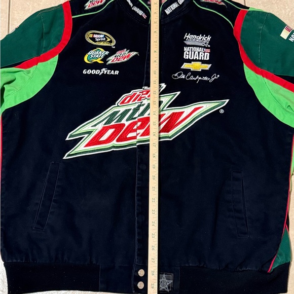 Dale Earnhardt Jr Diet Mountain Dew NASCAR Jacket JH Designs Men's 3XL - Picture 8 of 16